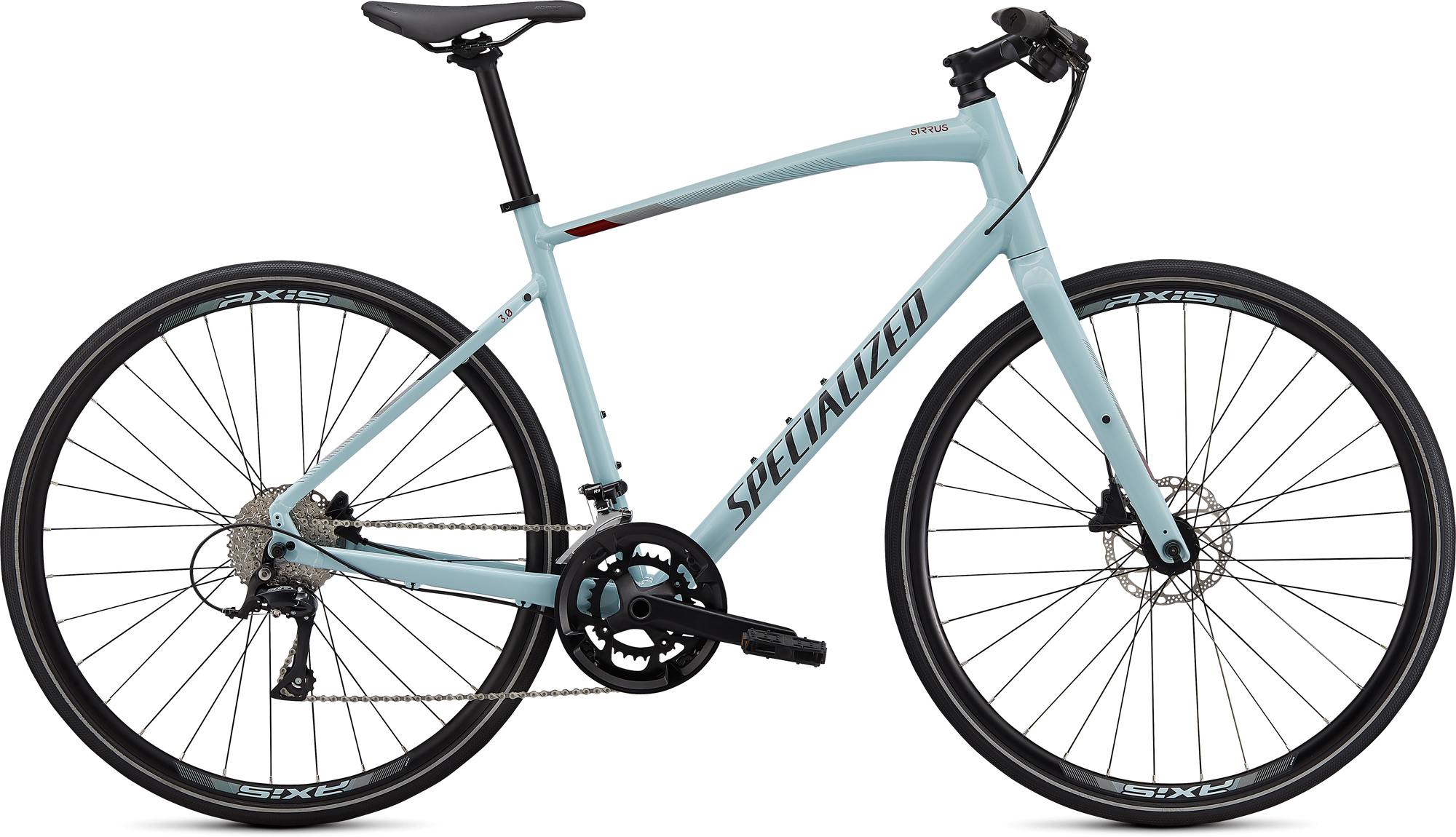 Specialized Sirrus 3.0 - Gloss Summer Blue / Metallic Crimson / Black Reflective