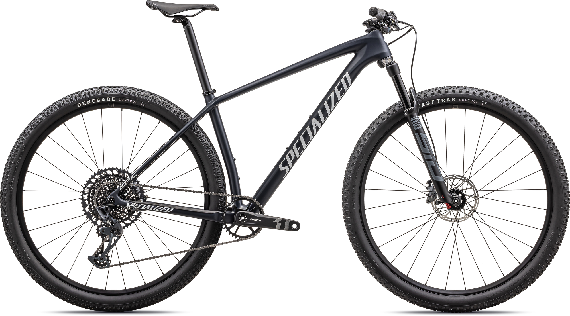 Specialized Epic Hardtail Comp - SRAM GX Eagle, Rockshox SID SL - Satin Dark Navy / White