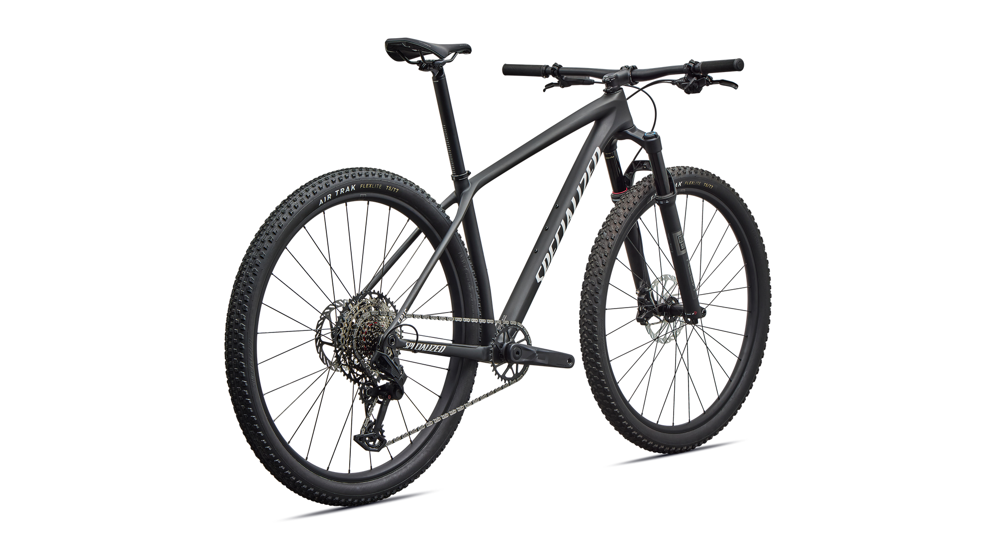 Specialized Epic Hardtail Comp - SRAM Eagle 70, RockShox REBA - Satin Carbon / Metallic White Silver