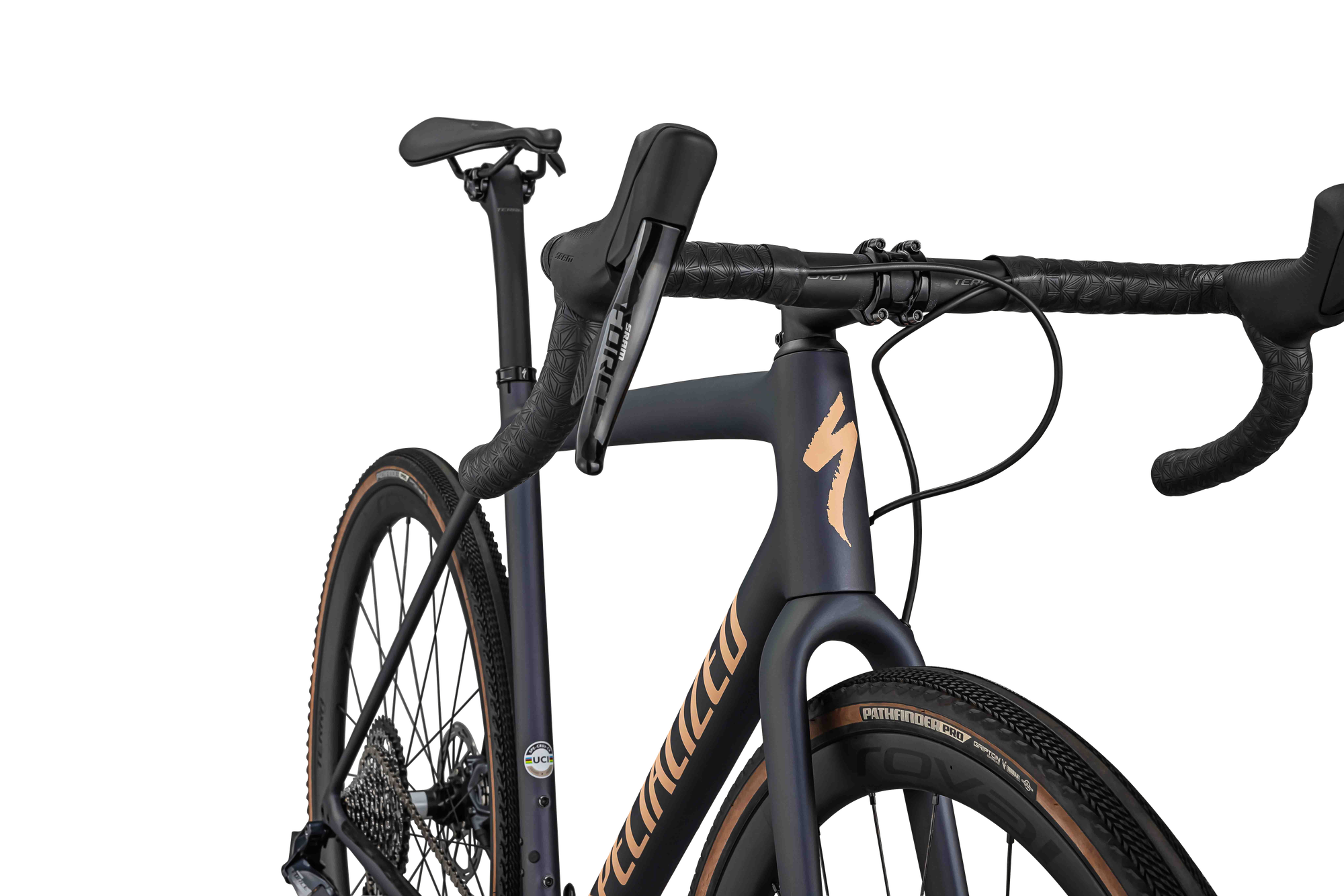 Specialized Crux Pro - SRAM Force XPLR eTAP AXS - Satin Dusty Blue/Ice Papaya
