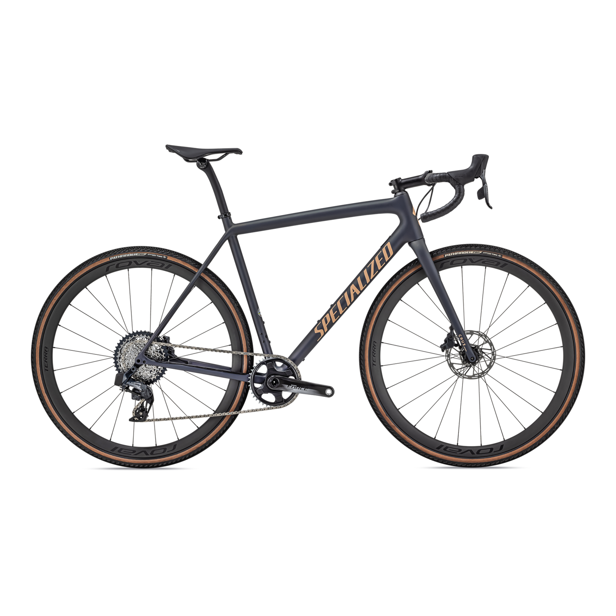 Specialized Crux Pro - SRAM Force XPLR eTAP AXS - Satin Dusty Blue/Ice Papaya