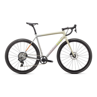 Specialized Crux Expert - SRAM Rival XPLR eTAP AXS - Gloss White Speckled/Dove Grey/Papaya/Clay/Lime