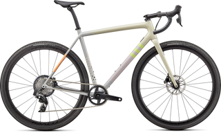 Specialized Crux Expert - SRAM Rival XPLR eTAP AXS - Gloss White Speckled/Dove Grey/Papaya/Clay/Lime