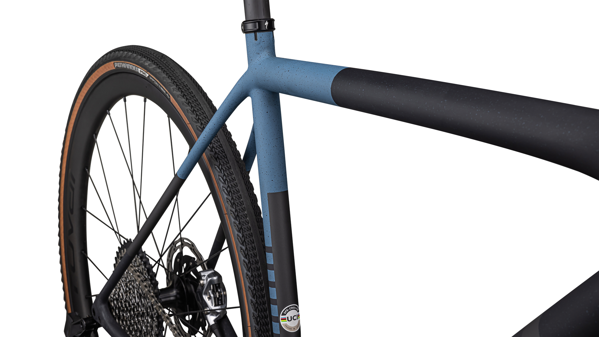 Specialized S-Works Crux - SRAM RED XPLR eTAP AXS - Satin Metallic Dark Navy/Mystic Blue/Midnight Shadow Metallic Speckle