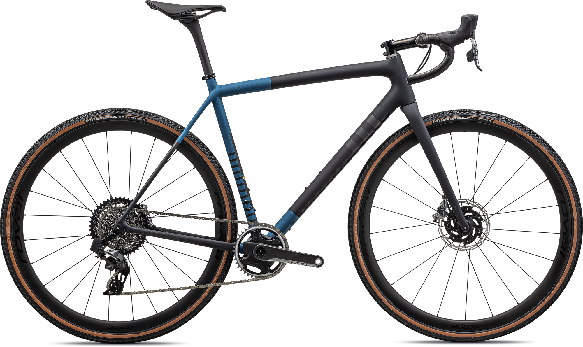 Specialized S-Works Crux - SRAM RED XPLR eTAP AXS - Satin Metallic Dark Navy/Mystic Blue/Midnight Shadow Metallic Speckle