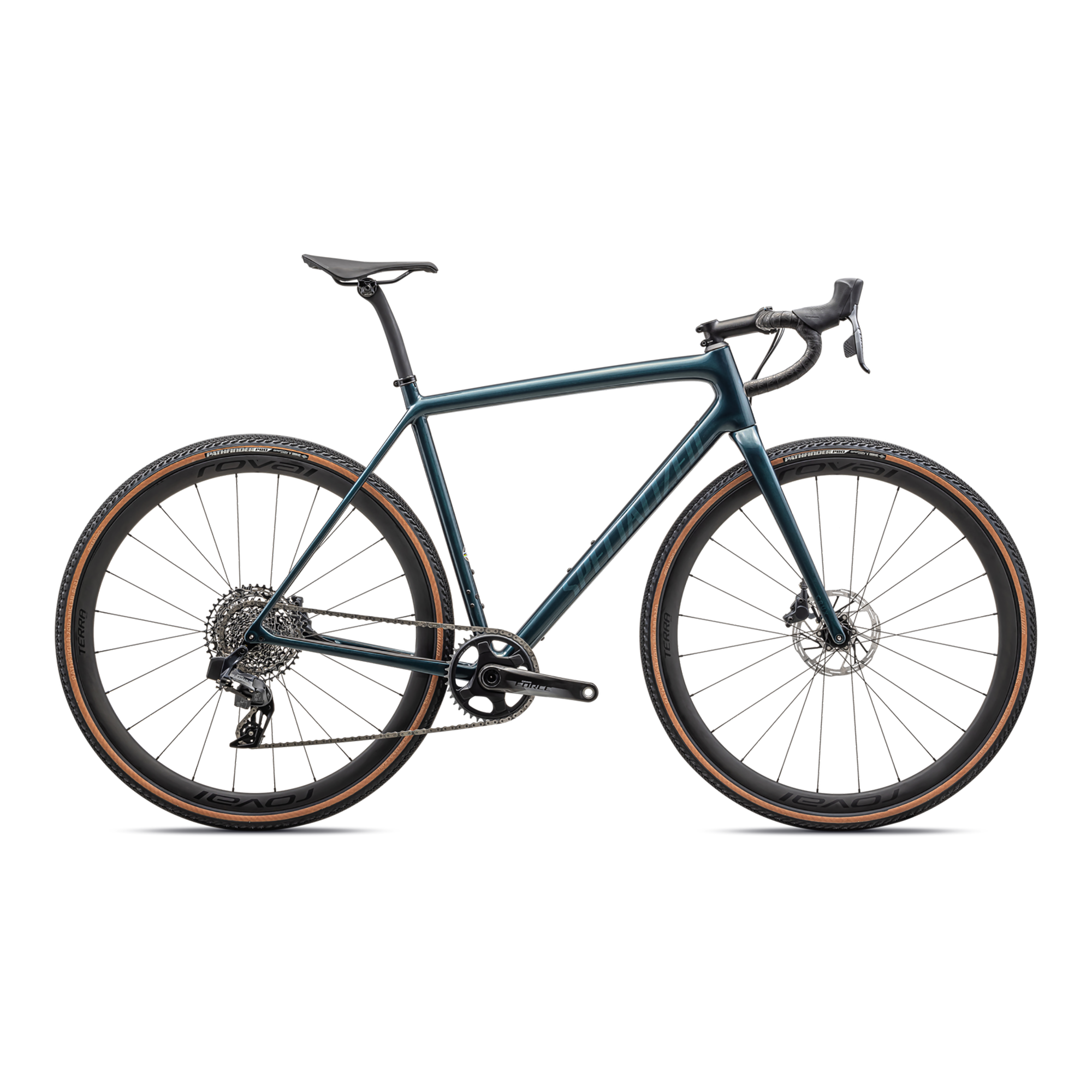Specialized Crux Pro - SRAM Force XPLR eTAP AXS - Gloss Metallic Deep Lake/ Green Pearl