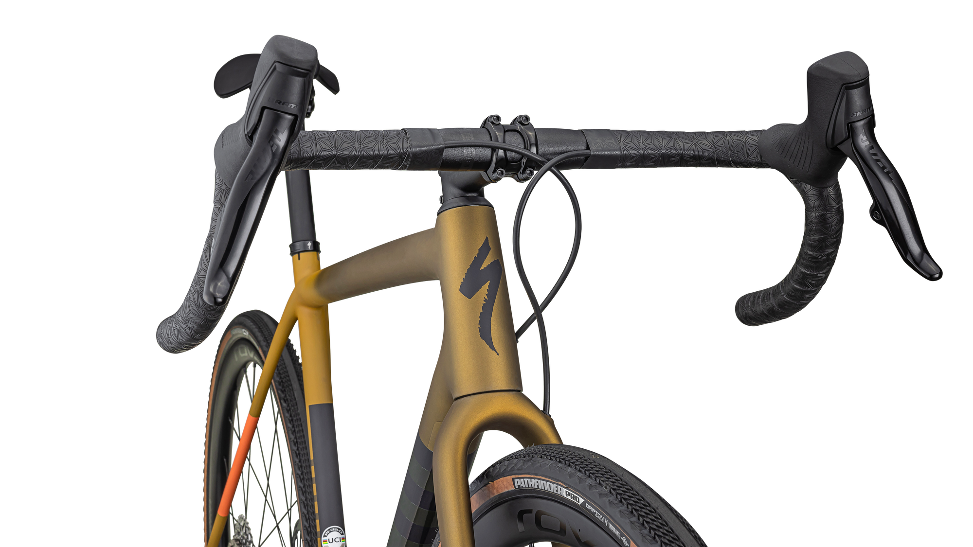 Specialized Crux Expert - SRAM Rival XPLR eTAP AXS - Satin Harvest Gold Metallic/Oak Green