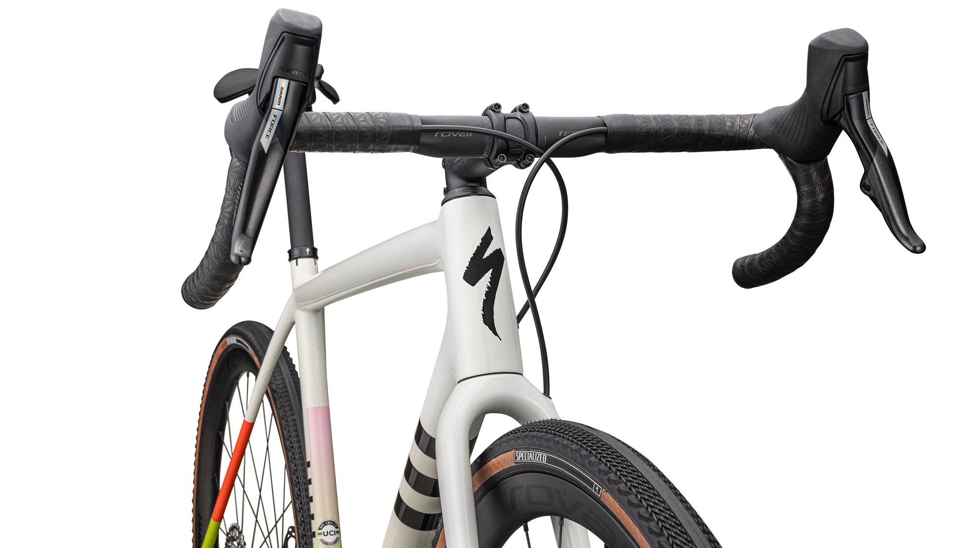 Specialized Crux Pro - SRAM Force XPLR eTAP AXS - Gloss Dune White Birch Cactus Bloom Speckle