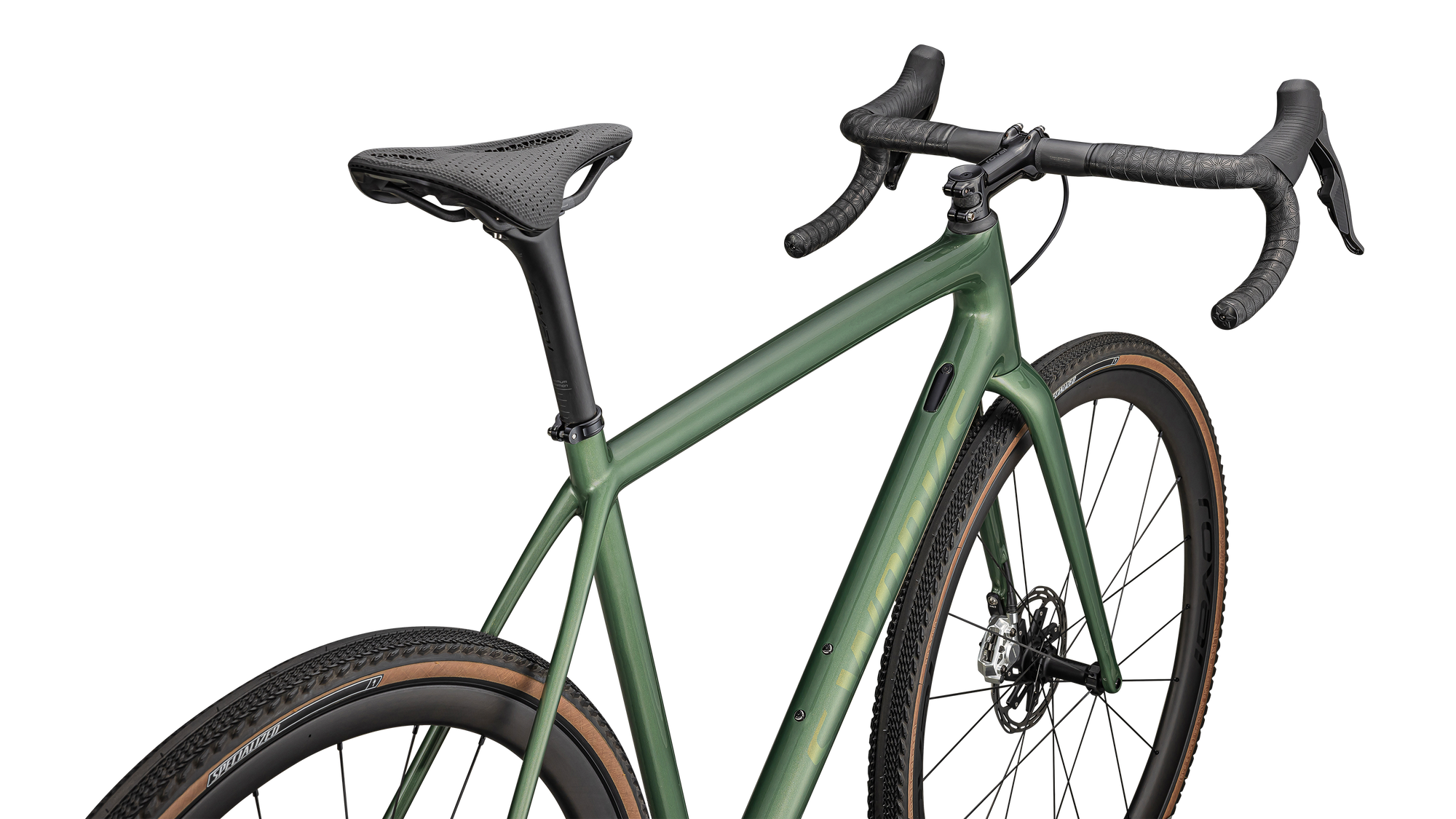 Specialized S-Works Crux - SRAM RED XPLR - Gloss Cypress Metallic / Viavi Gold To Silver Pearl