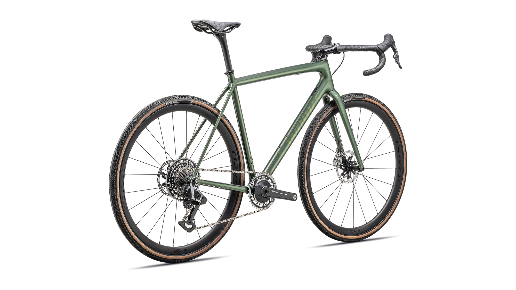 Specialized S-Works Crux - SRAM RED XPLR - Gloss Cypress Metallic / Viavi Gold To Silver Pearl