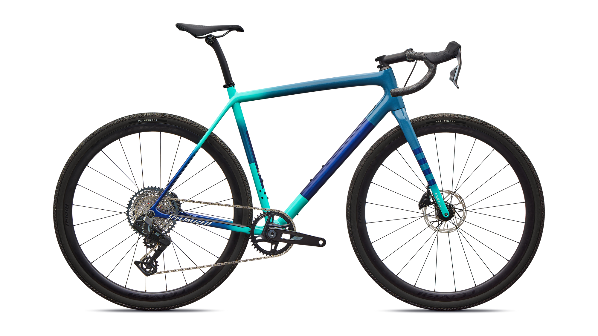 Specialized Crux Expert - SRAM Rival XPLR AXS  - Grey Blue/Lagoon Blue/Dune White/Majesty Blue