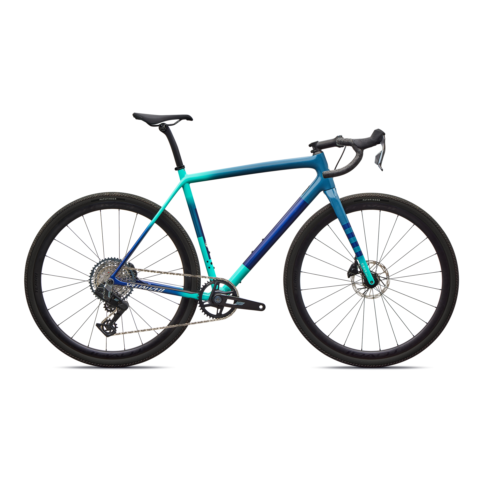 Specialized Crux Expert - SRAM Rival XPLR AXS  - Grey Blue/Lagoon Blue/Dune White/Majesty Blue