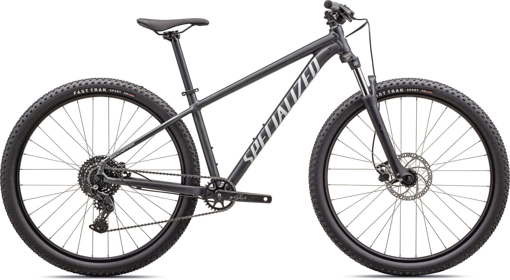 Specialized Rockhopper Sport - Satin Black Liquid Metal / White