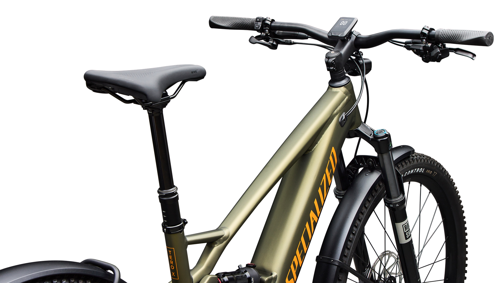 Specialized Turbo Tero X 5.0 - Satin Laurel Green Metallic / Orange Zest