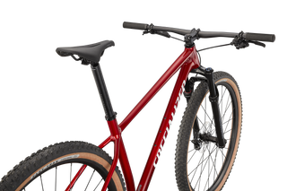 Specialized Chisel Hardtail Comp - Gloss Red Tint Fade Over Brushed Silver / Tarmac Black / White W/ Gold Pearl