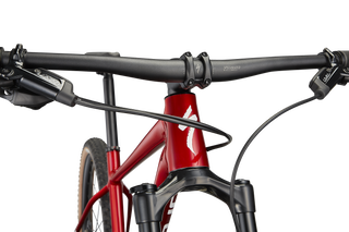 Specialized Chisel Hardtail Comp - Gloss Red Tint Fade Over Brushed Silver / Tarmac Black / White W/ Gold Pearl