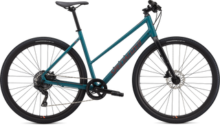 Specialized Sirrus X 2.0 Step-Through - Dusty Turquoise / Rocket Red / Black Reflective