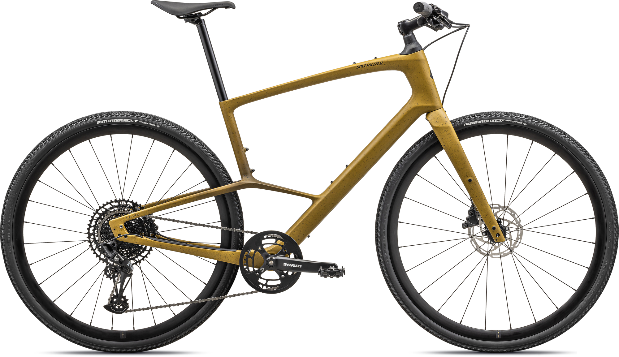Specialized Sirrus X 5.0 - Satin Harvest Gold / Harvest Gold Tint Fade / Obsidian Speckle / Satin Obsidian Reflective