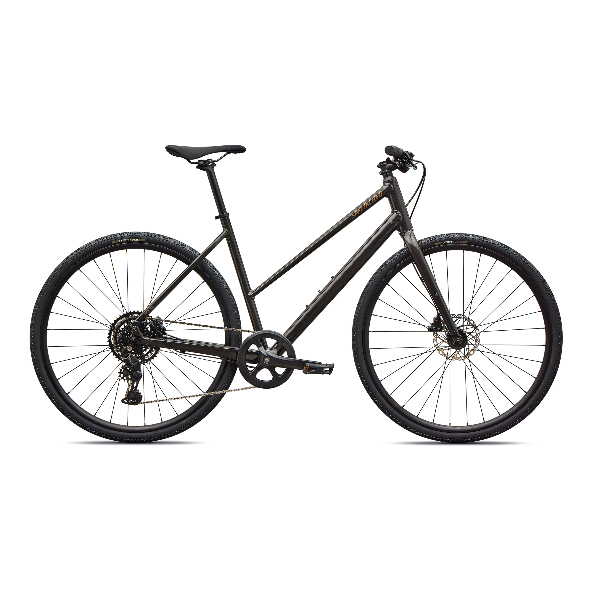 Specialized Sirrus X 2.0 Step-Through - Gloss Metallic Obsidian / Burnt Gold Metallic Frost Reflective