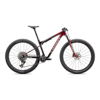 Specialized S-Works Epic World Cup - SRAM XX AXS, RockShox Ultimate - Gloss Red Tint / Flake Silver Granite / Metallic White Silver