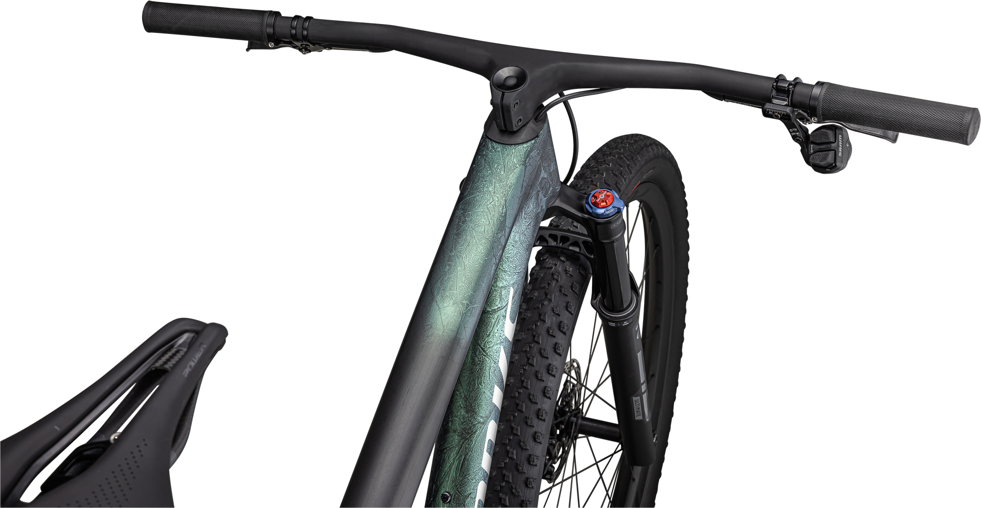 Specialized S-Works Epic World Cup - SRAM XX AXS, RockShox Ultimate - Satin Chameleon Lapis Tint Granite / Brushed Chrome