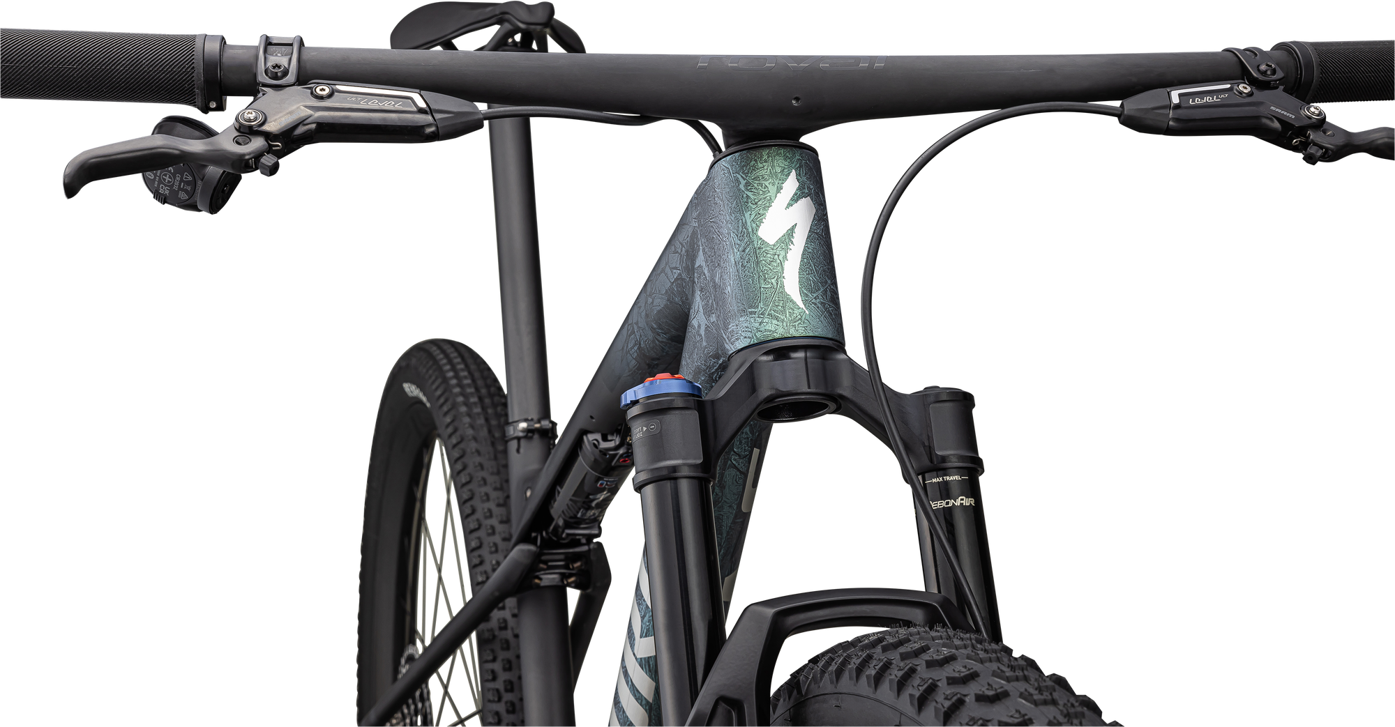 Specialized S-Works Epic World Cup - SRAM XX AXS, RockShox Ultimate - Satin Chameleon Lapis Tint Granite / Brushed Chrome