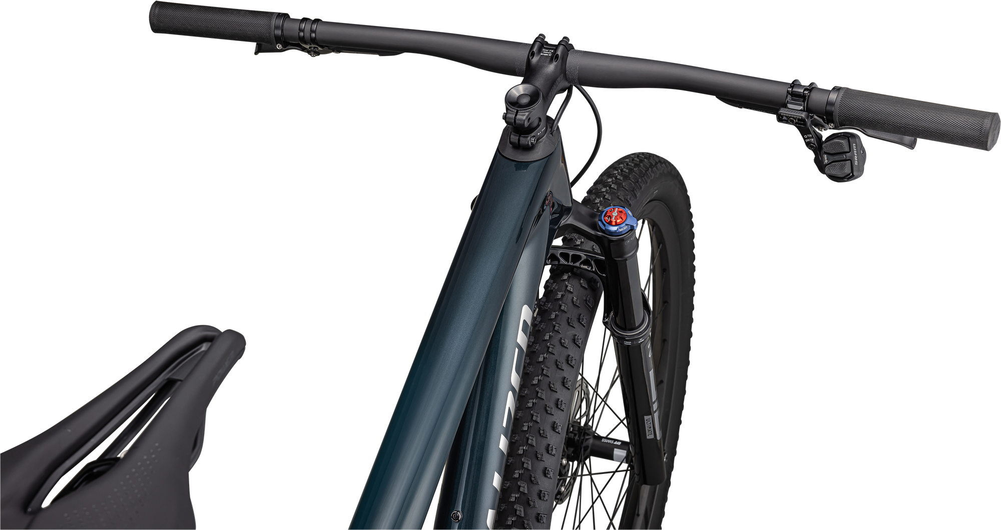 Specialized Epic World Cup Pro - SRAM X0 AXS, RockShox Ultimate - Gloss Deep Lake Metallic / Chrome