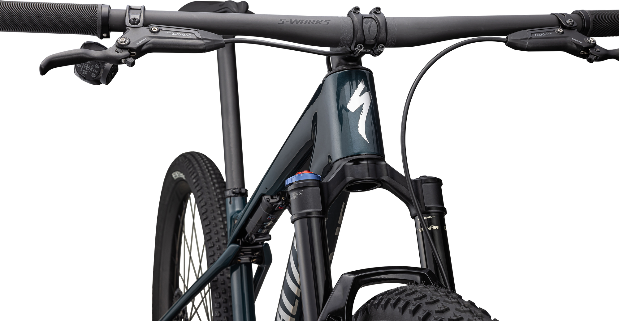 Specialized Epic World Cup Pro - SRAM X0 AXS, RockShox Ultimate - Gloss Deep Lake Metallic / Chrome
