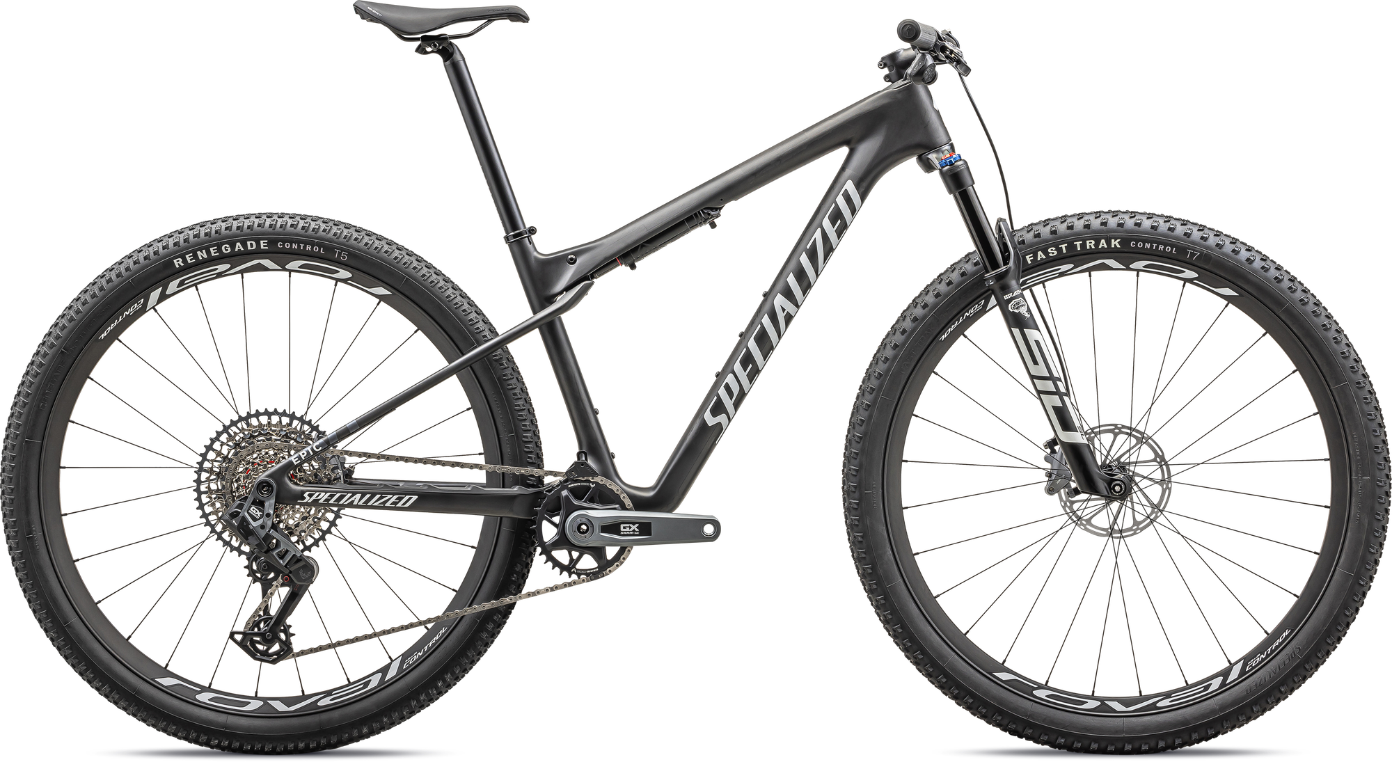 Specialized Epic World Cup Expert - SRAM GX AXS, RockShox Select+ - Satin Carbon / White Pearl