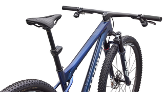 Specialized S-Works Epic World Cup - SRAM XX SL AXS, RockShox Ultimate Flight Attendant - Gloss Carbon Cyan Blue / Metallic White Silver