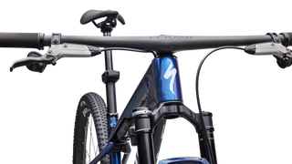 Specialized S-Works Epic World Cup - SRAM XX SL AXS, RockShox Ultimate Flight Attendant - Gloss Carbon Cyan Blue / Metallic White Silver
