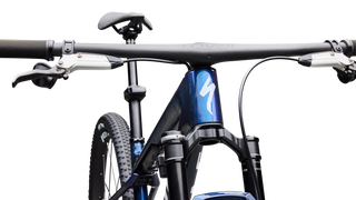 Specialized S-Works Epic World Cup - SRAM XX SL AXS, RockShox Ultimate Flight Attendant - Gloss Carbon Cyan Blue / Metallic White Silver