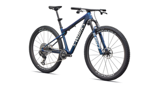 Specialized S-Works Epic World Cup - SRAM XX SL AXS, RockShox Ultimate Flight Attendant - Gloss Carbon Cyan Blue / Metallic White Silver