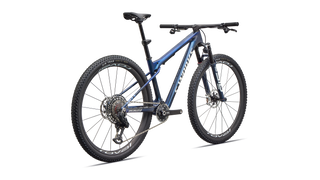Specialized S-Works Epic World Cup - SRAM XX SL AXS, RockShox Ultimate Flight Attendant - Gloss Carbon Cyan Blue / Metallic White Silver