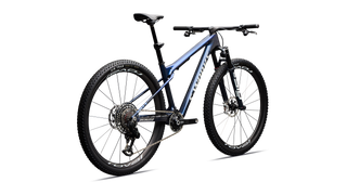 Specialized S-Works Epic World Cup - SRAM XX SL AXS, RockShox Ultimate Flight Attendant - Gloss Carbon Cyan Blue / Metallic White Silver