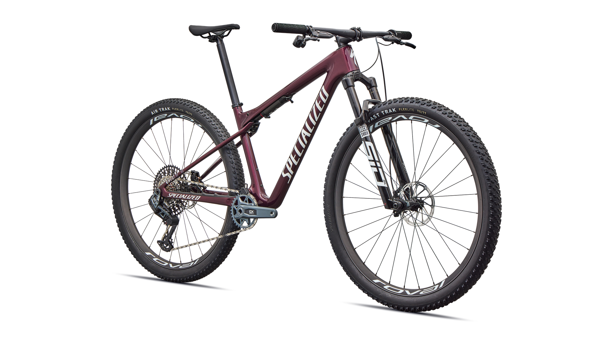 Specialized Epic World Cup Expert - SRAM GX AXS, RockShox Select+ - Gloss Bordeaux Metallic / White