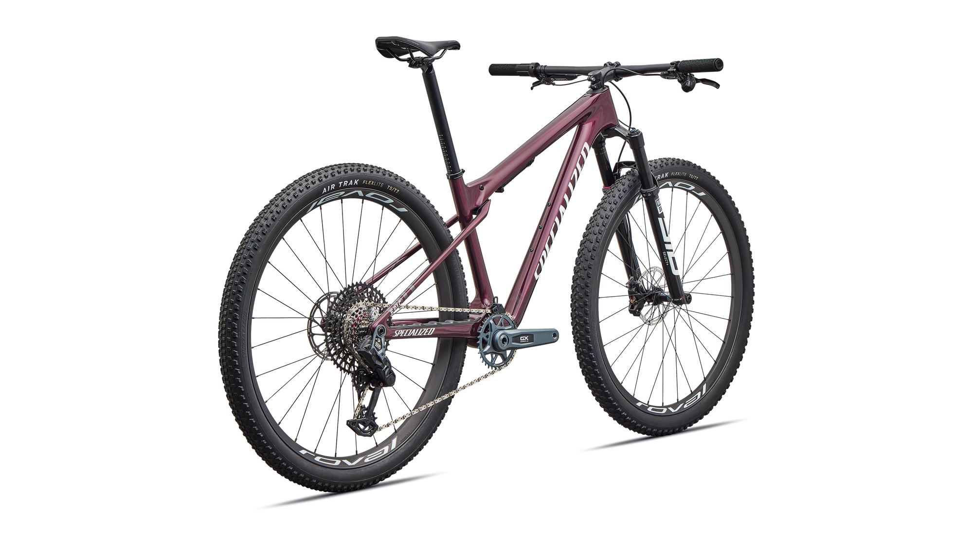Specialized Epic World Cup Expert - SRAM GX AXS, RockShox Select+ - Gloss Bordeaux Metallic / White
