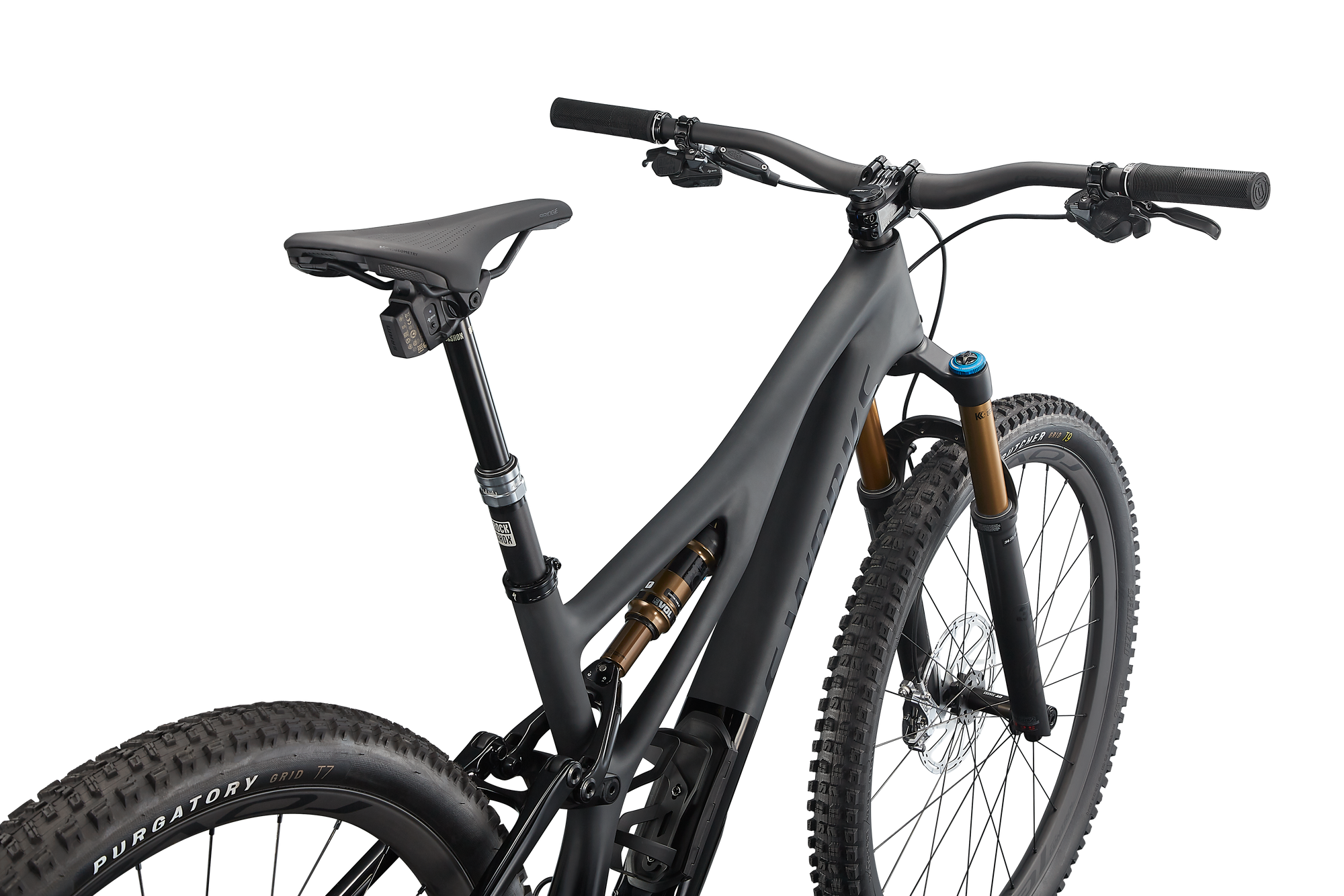 Specialized S-Works Stumpjumper - Satin Brushed Black Liquid Metal / Gloss Black / Black Logos