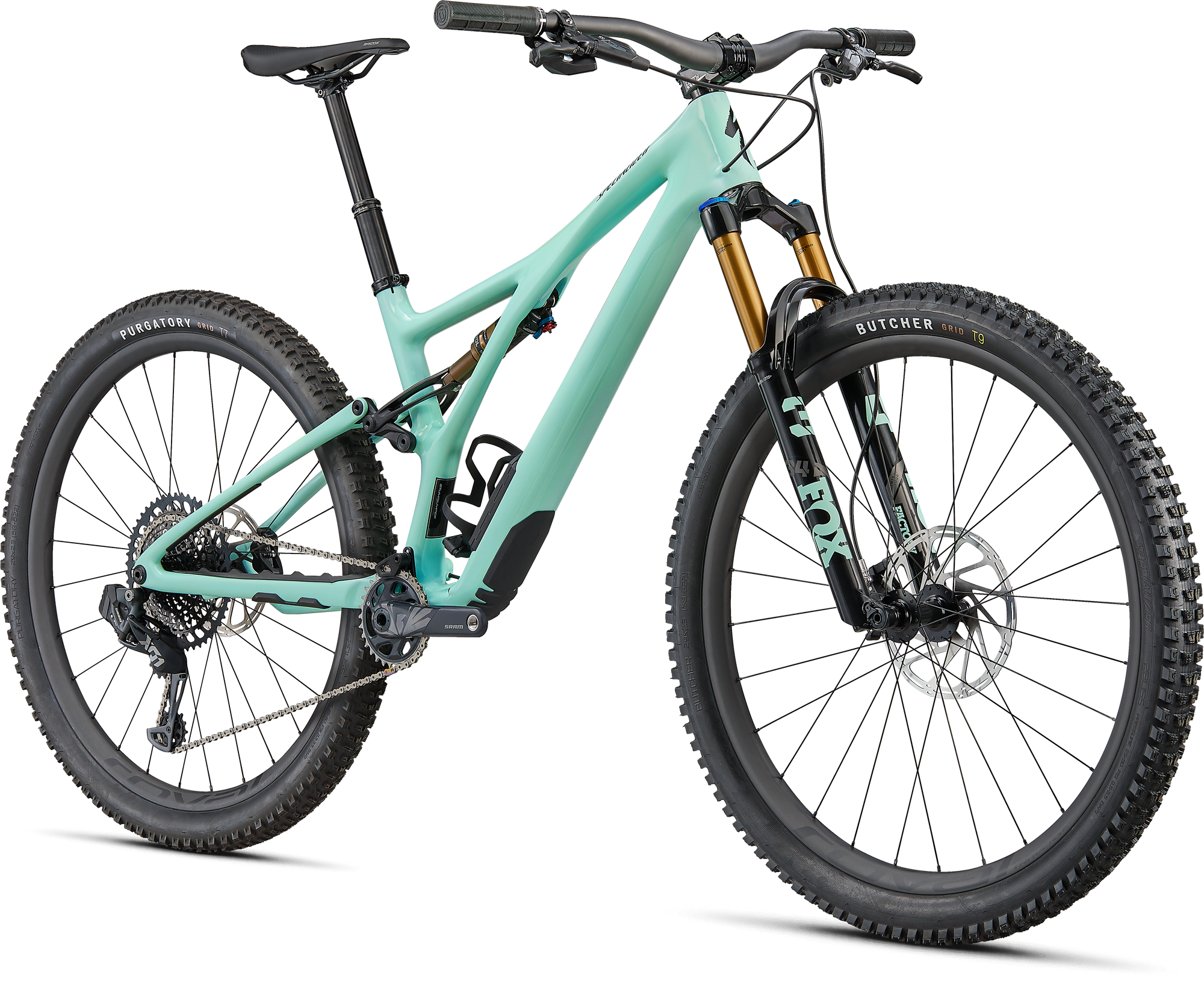 Specialized Stumpjumper Pro - SRAM X01 AXS, FOX Factory - Gloss Oasis / Black