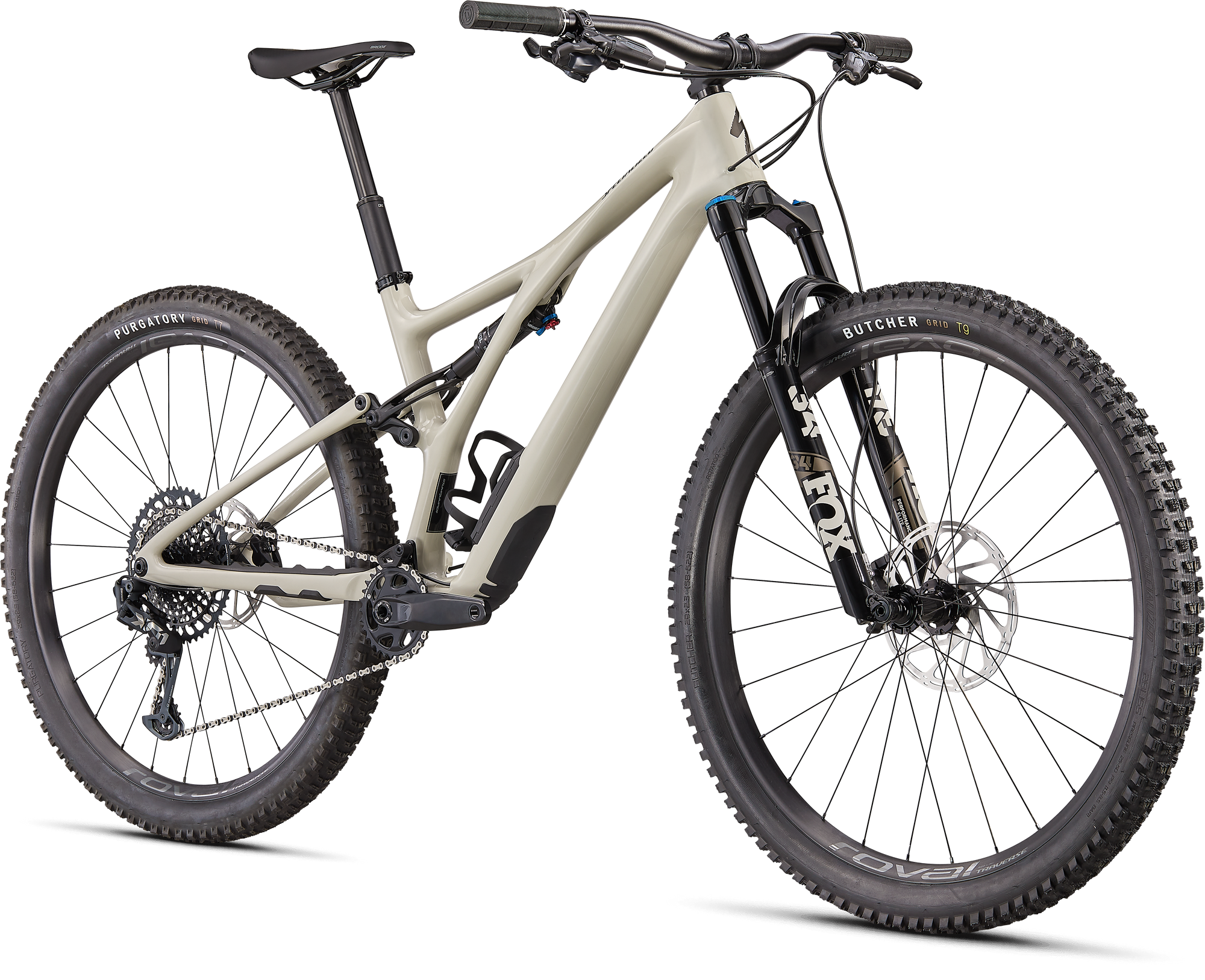 Specialized Stumpjumper Expert - SRAM GX Eagle, Fox Perormance Elite - Gloss White Mountains / Gunmetal