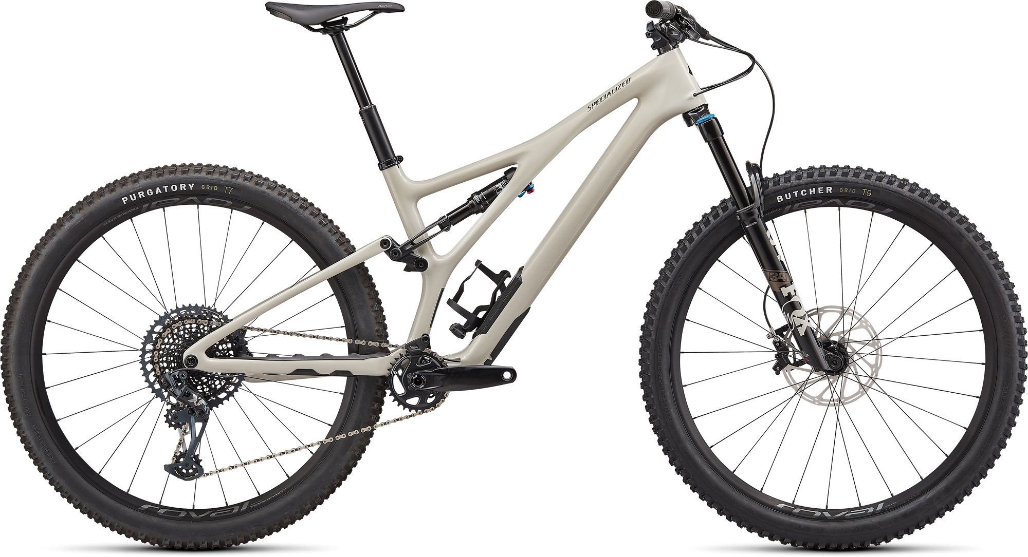 Specialized Stumpjumper Expert - SRAM GX Eagle, Fox Perormance Elite - Gloss White Mountains / Gunmetal