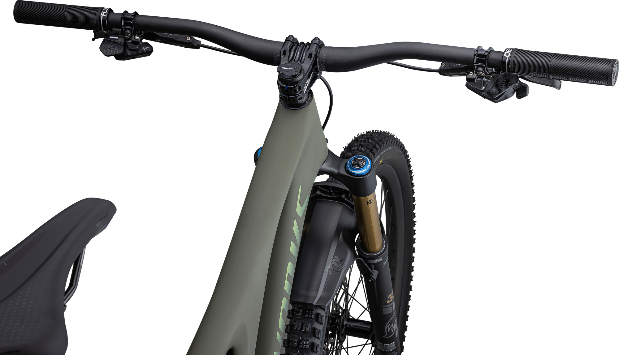Specialized S-Works Stumpjumper LTD - SRAM X01 AXS, FOX Factory - Satin Oak Green / Oak Green Metallic / Gold Ghost Pearl