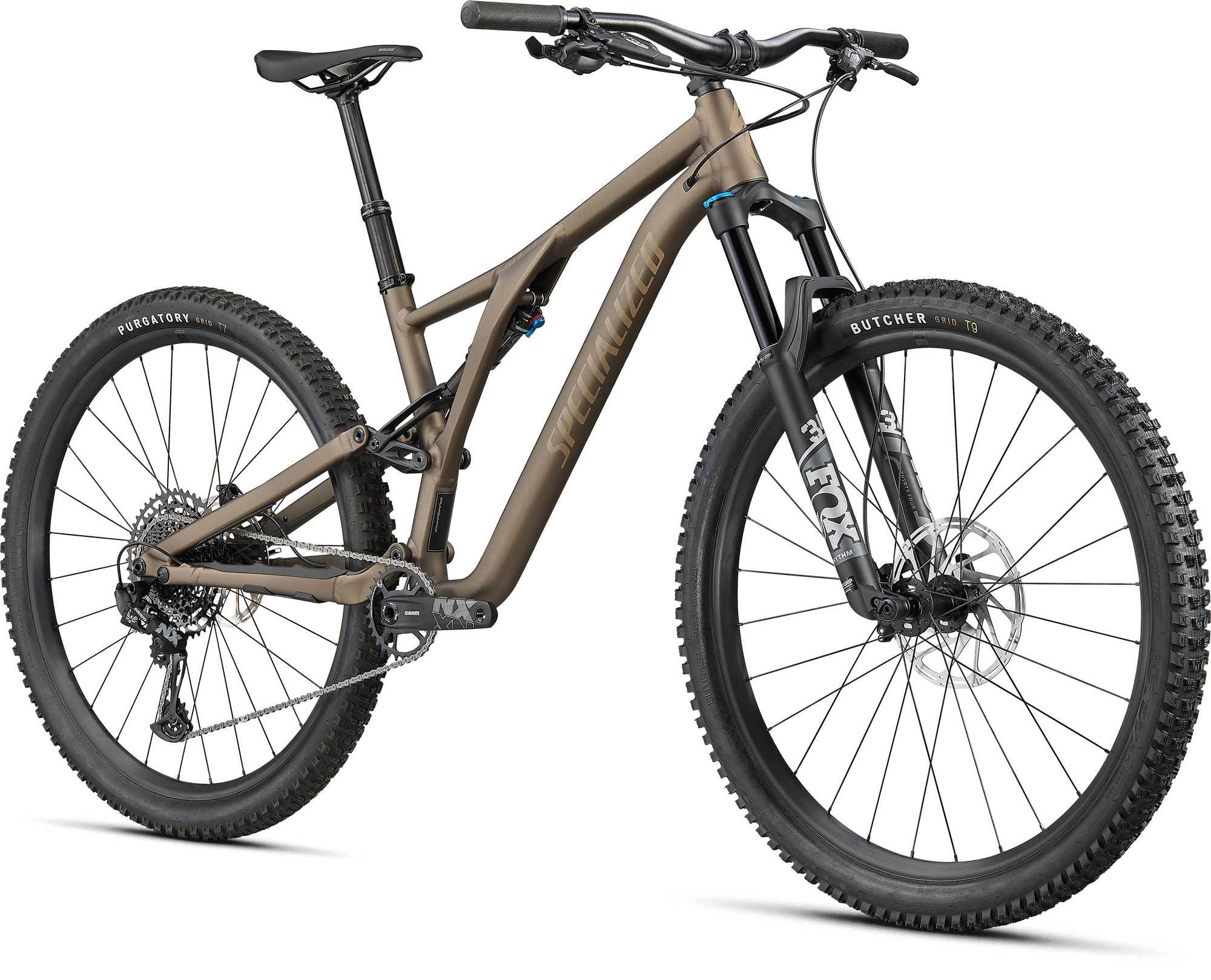 Specialized Stumpjumper Comp Alloy - SRAM NX Eagle, Fox Rhythm - Satin Gunmetal / Taupe