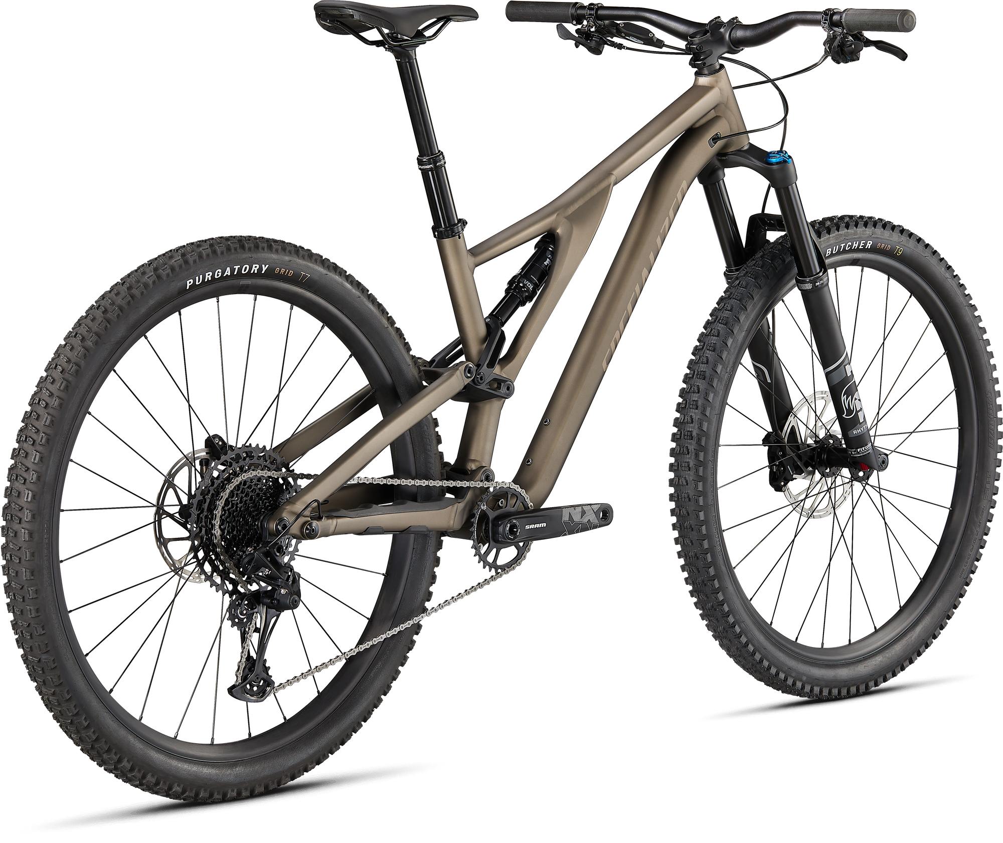 Specialized Stumpjumper Comp Alloy - SRAM NX Eagle, Fox Rhythm - Satin Gunmetal / Taupe