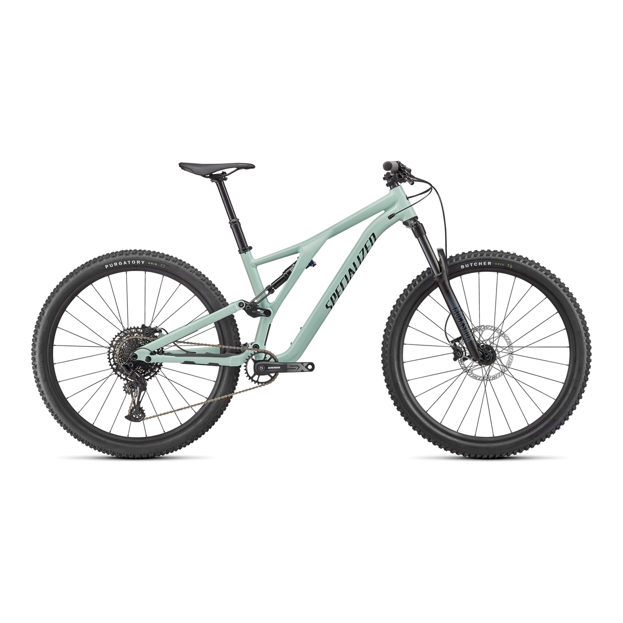 Specialized Stumpjumper Alloy - SRAM SX Eagle, Rockshox/X-Fusion - Gloss Ca White Sage / Black