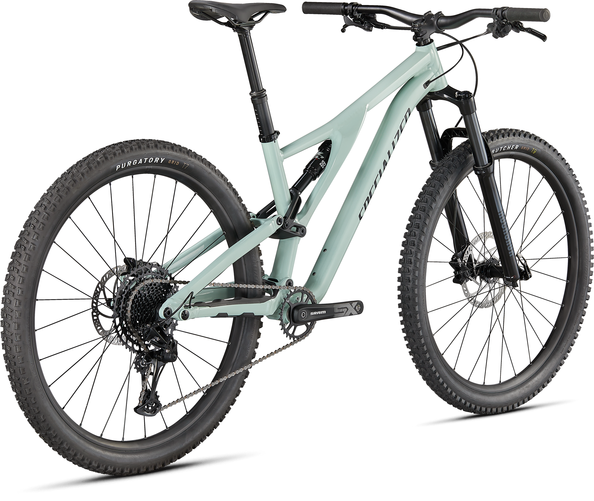 Specialized Stumpjumper Alloy - SRAM SX Eagle, Rockshox/X-Fusion - Gloss Ca White Sage / Black