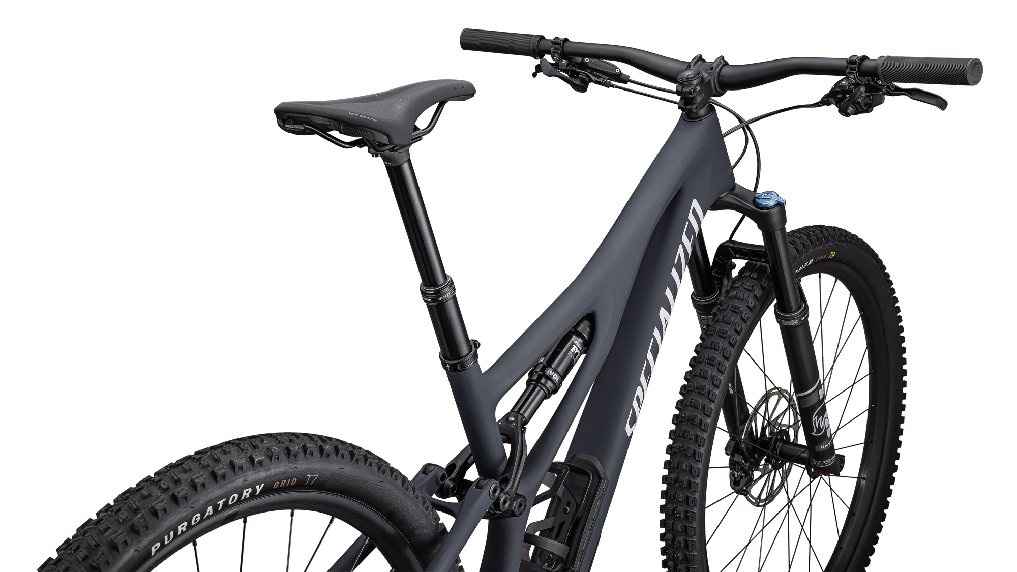 Specialized Stumpjumper Comp - SRAM GX Eagle, FOX Rhythm - Satin Dark Navy / Dove Grey
