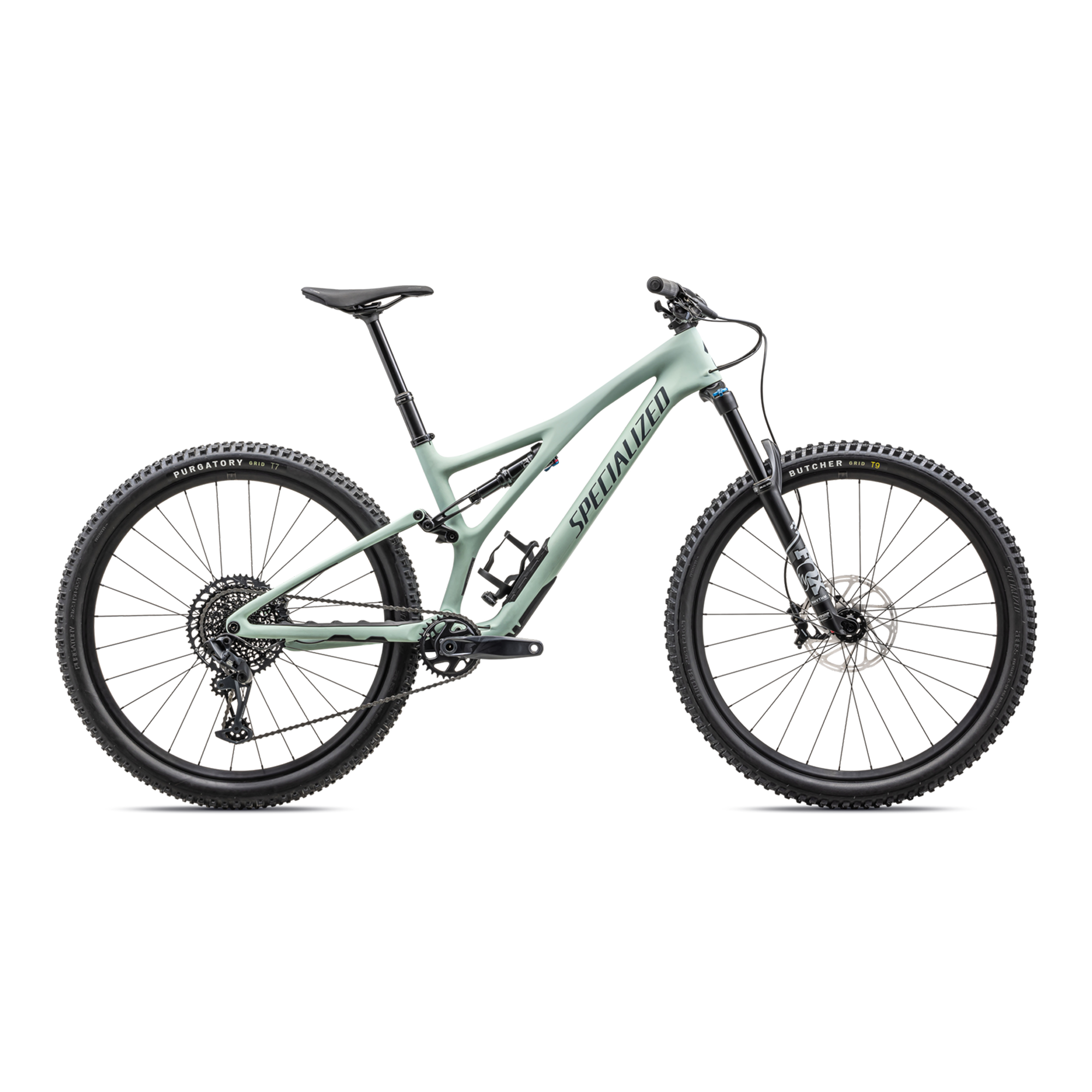 Specialized Stumpjumper Comp - SRAM GX Eagle, FOX Rhythm - Satin White Sage / Deep Lake