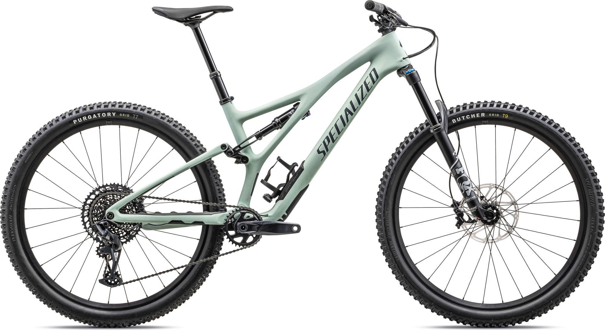 Specialized Stumpjumper Comp - SRAM GX Eagle, FOX Rhythm - Satin White Sage / Deep Lake