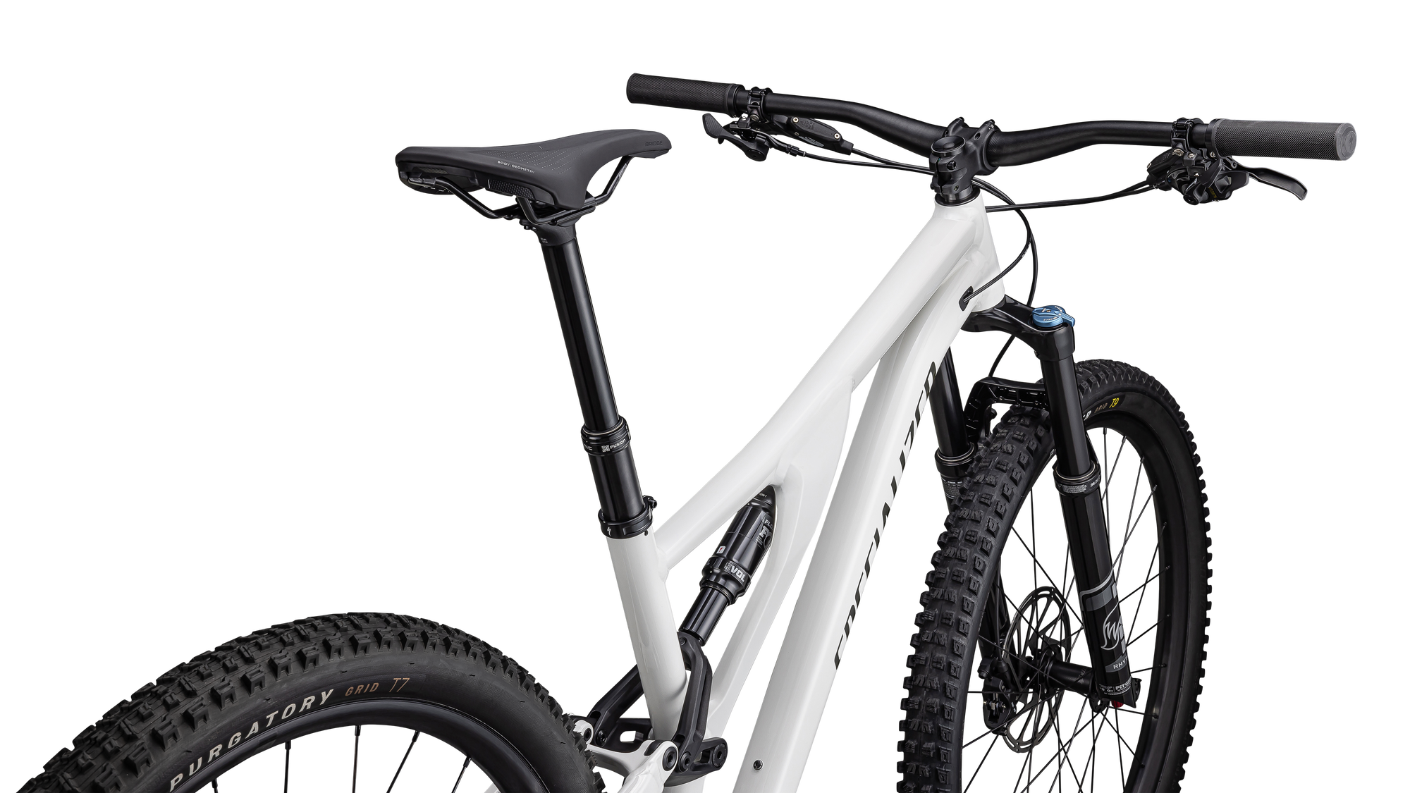 Specialized Stumpjumper Comp Alloy - SRAM NX Eagle, Fox Rhythm - Gloss Dune White / Dark Moss Green